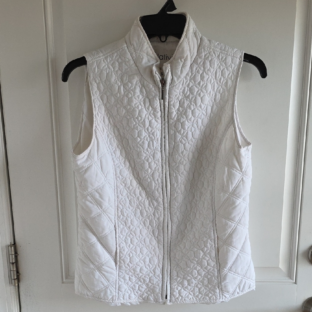 Relativity Quilted Vest in Cream